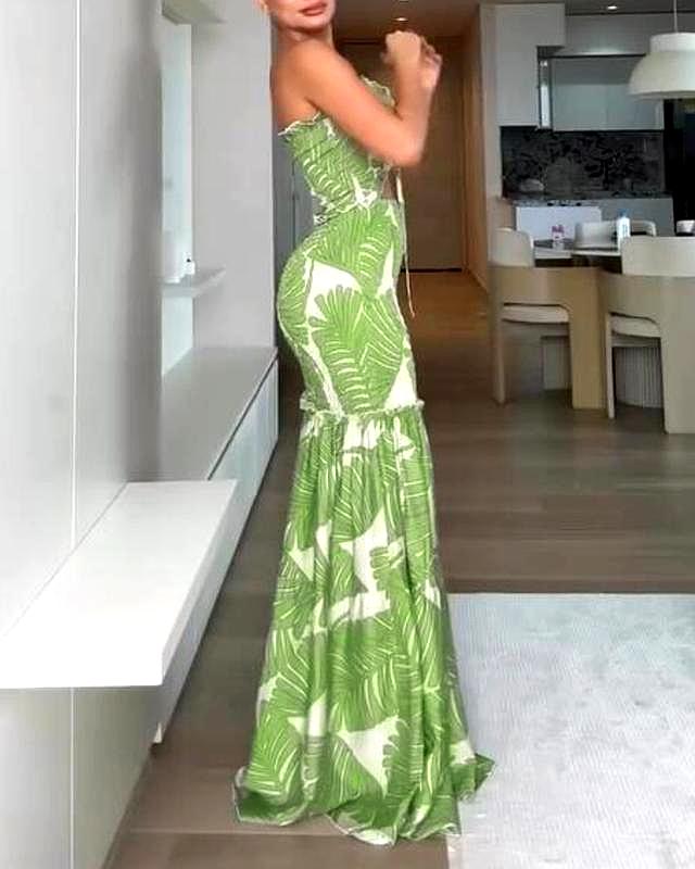 Lyxora Womens Tropical Dress
